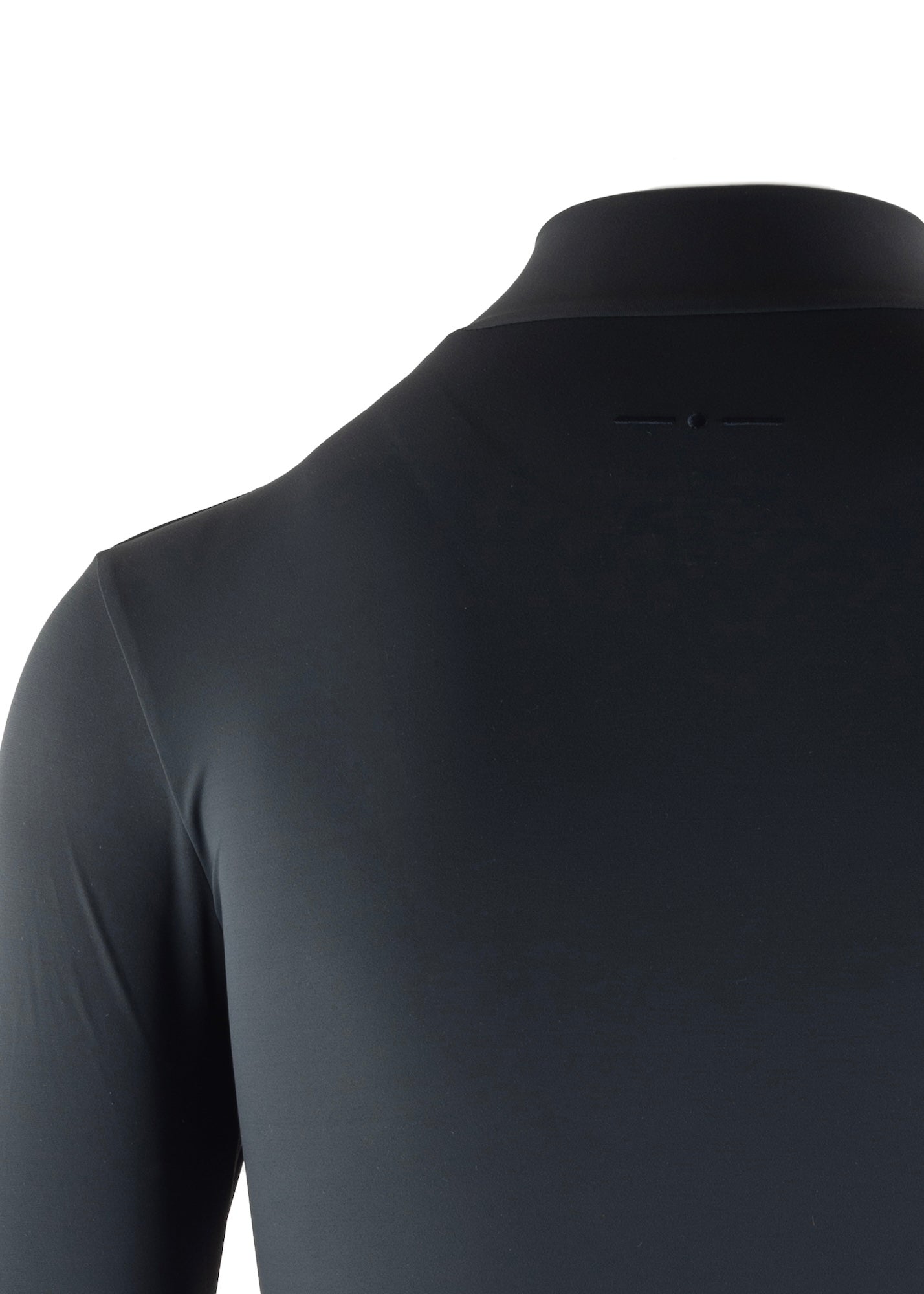 Nachhaltiger langarm Damen UV-Schutz Badeanzug Rashguard in Anthrazit aus recyceltem italienischem Stoff mit Zip und UPF 50+