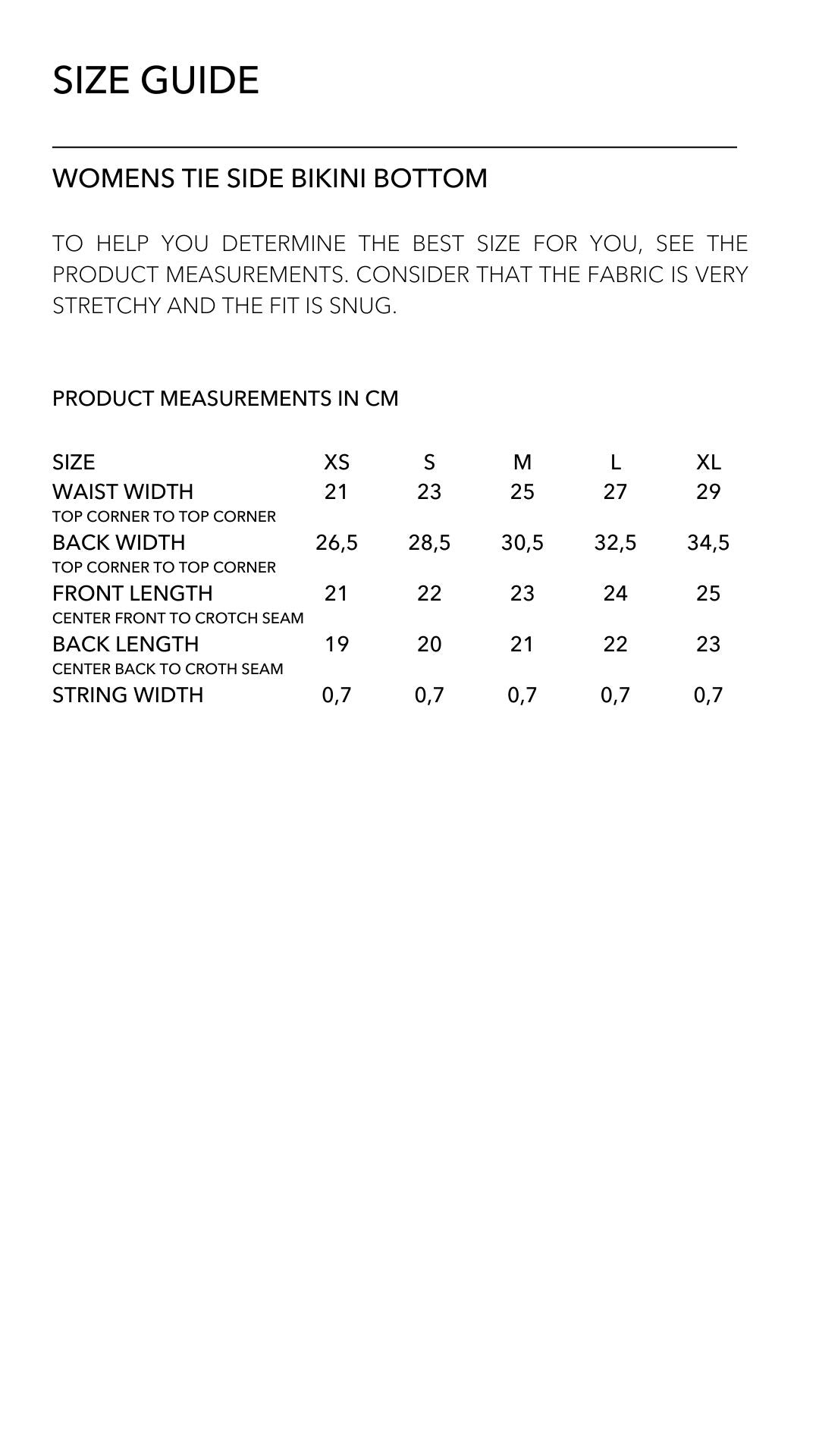 Size Guide