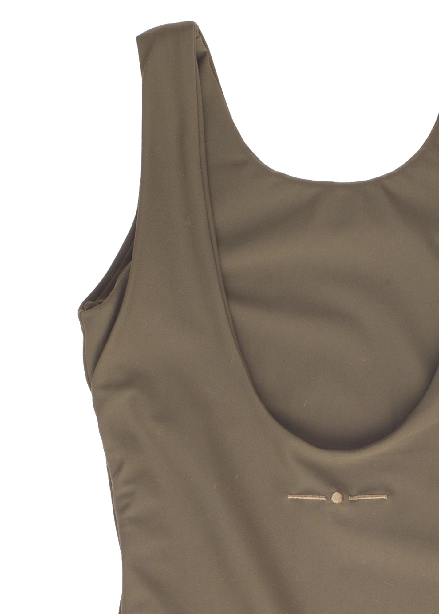 Kinder Badeanzug Oliv, einteilig, aus recyceltem italienischem Stoff, UV-Schutz UPF 50+