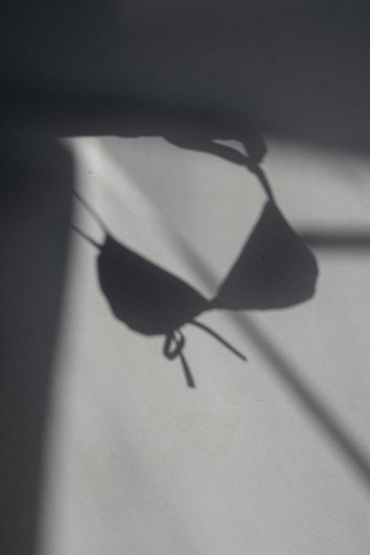 Triangle Bikini Top drying in the shade