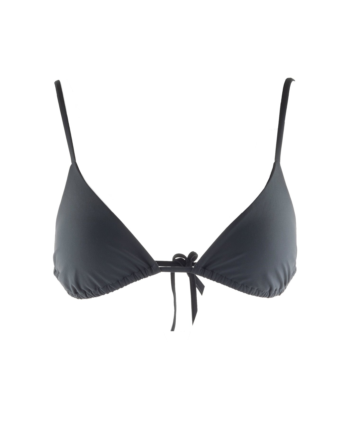 Nachhaltiges Damen Triangel Bikini Top/Oberteil in Anthrazit. Luxuriöse Haptik.