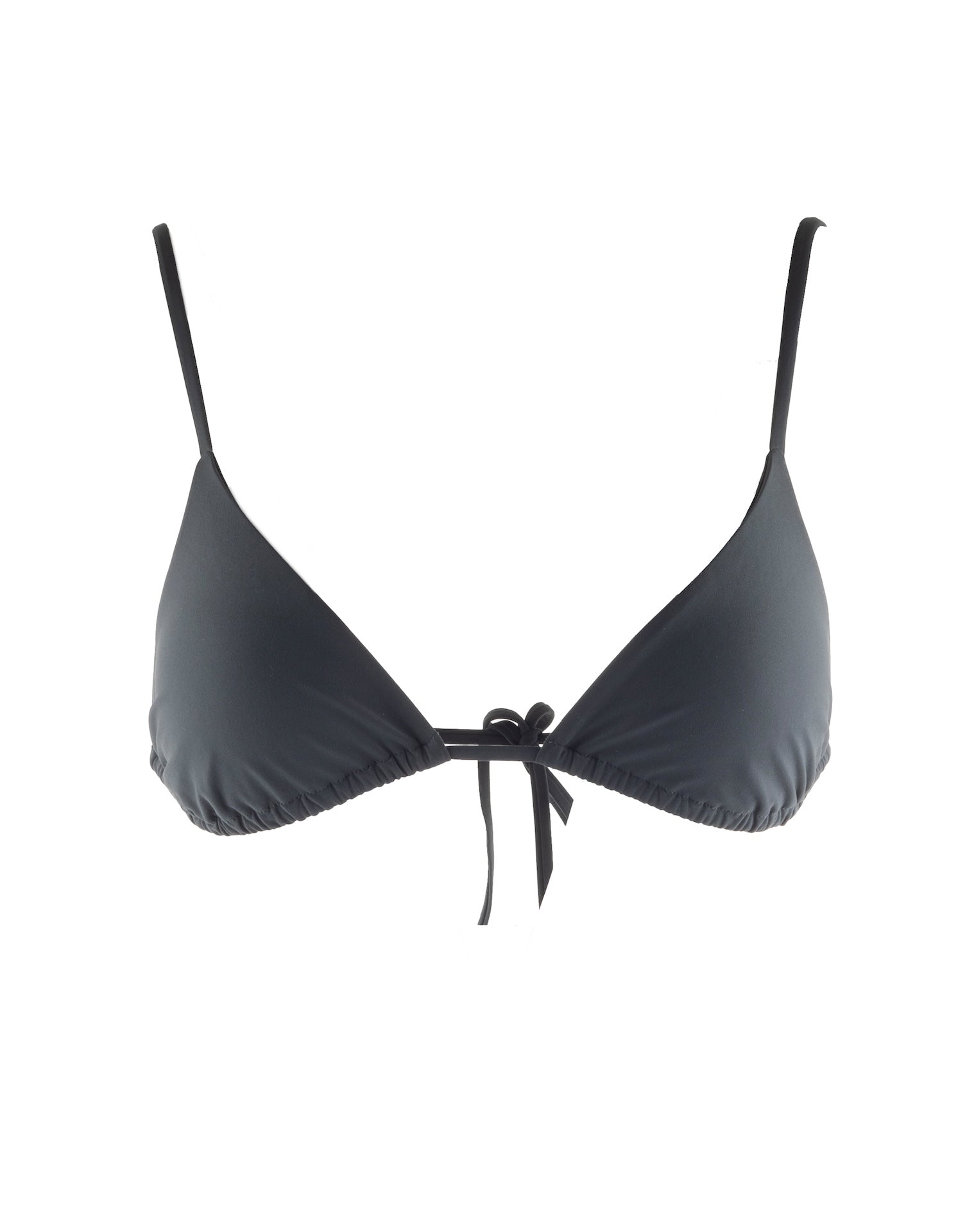 Nachhaltiges Damen Triangel Bikini Top/Oberteil in Anthrazit. Luxuriöse Haptik.