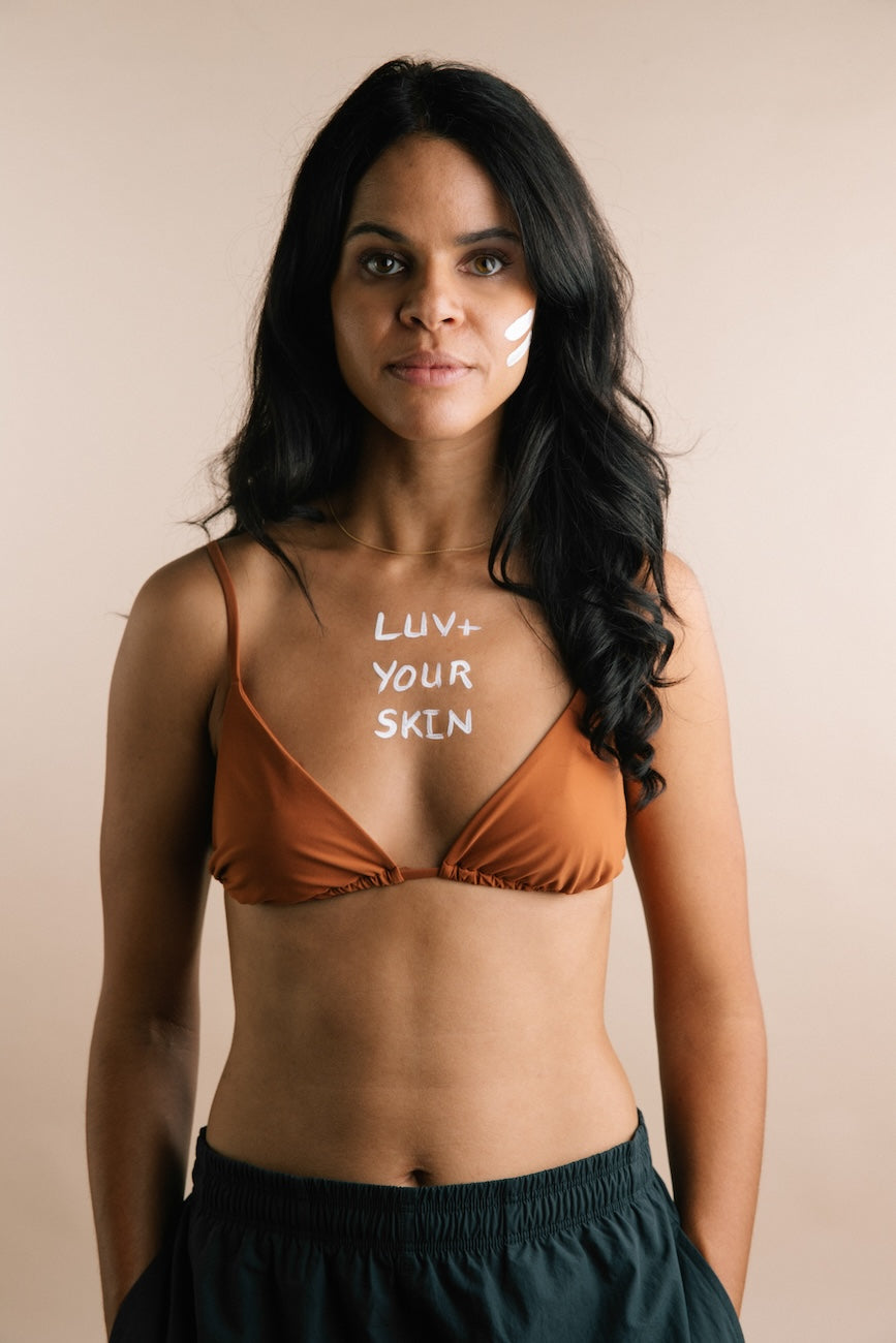 Triangel BIKINI TOP Oberteil in Terracotta für Damen