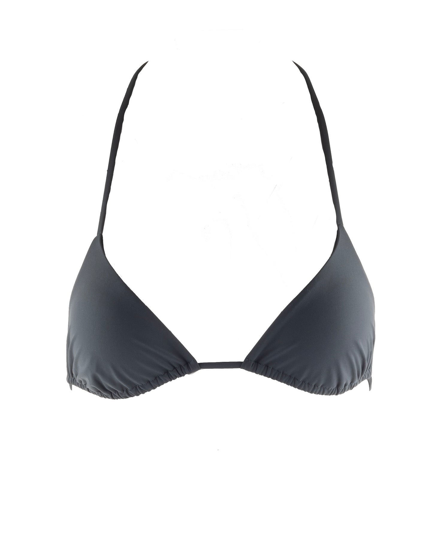 Nachhaltiges Damen Triangel Bikini Top/Oberteil in Anthrazit. Luxuriöse Haptik.